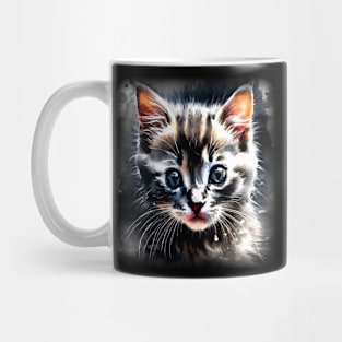 Adorable kitten watercolor art Mug